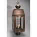 Northeast Lantern Woodcliffe 22 Inch Tall 3 Light Outdoor Post Lamp - 8343-AC-LT3-CLR