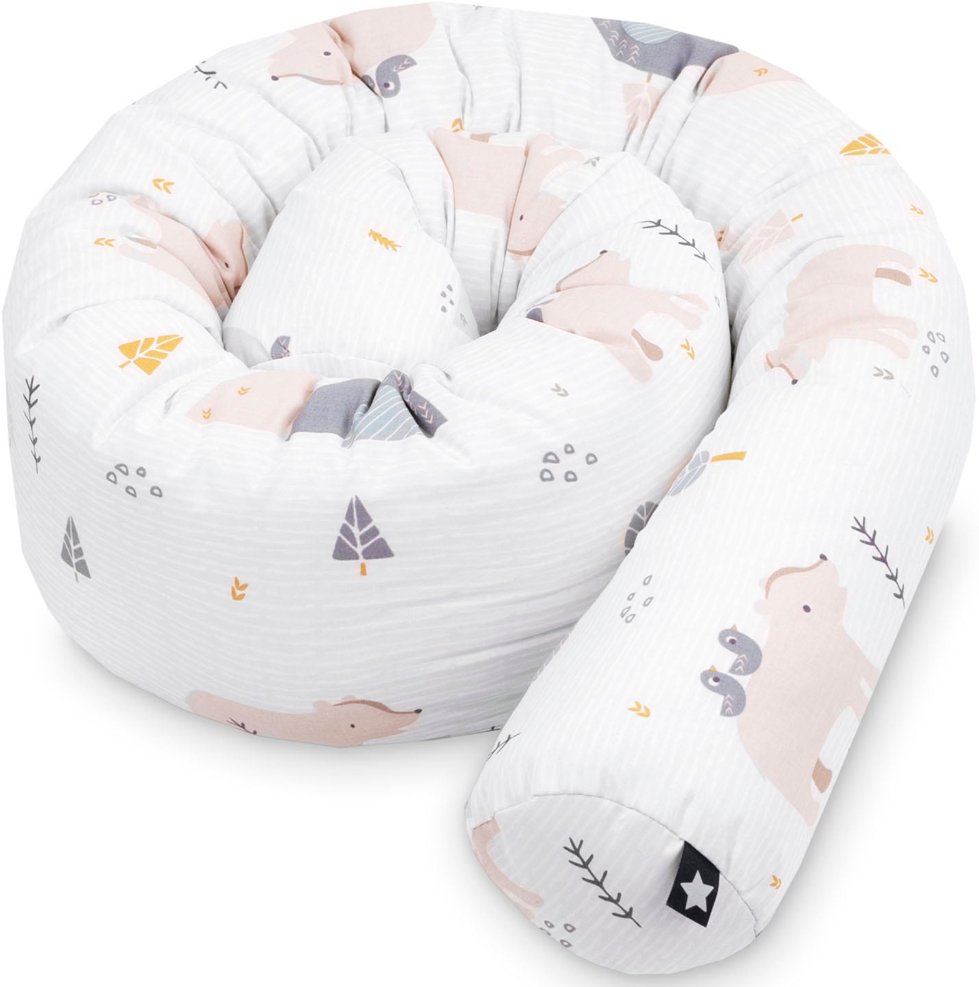Nestchenschlange JULIUS ZÖLLNER "Mountain Bear", bunt (mountain bear), Obermaterial: 100% Baumwolle. Füllung: 100% Polyester, Bettnestchen, Made in Germany Image
