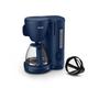 Tefal Morning Filterkaffeemaschine, Glaskanne, 1,25 Liter Wassertank, Warmhaltefunktion, Dauerfilter, Wasserstandsanzeige, Blau, CM2M1410