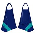 Option Bodyboard Flossen MK2 L 45-46 Navy Teal Gummi Fins Bodysurfing