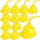 12 Set Construction Hat Cups with Straw and Lids 10 oz Reusable Kids Hard Hat Cup Yellow Plastic Construction Party Hat Cups Bulk for Children's Engineer Birthday Party Supplies