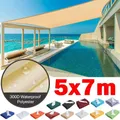 Voile d'ombrage solaire rectangulaire en polyester 300D imperméable gazébo de jardin piscine