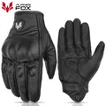 Gants de moto perforés en cuir véritable pour hommes et femmes gants de course de motocross gants