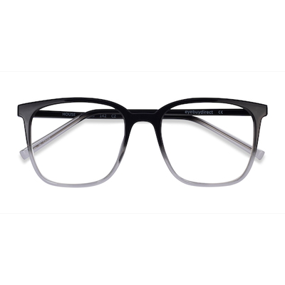 Unisex s square Gradient Black Plastic Prescription eyeglasses - Eyebuydirect s House