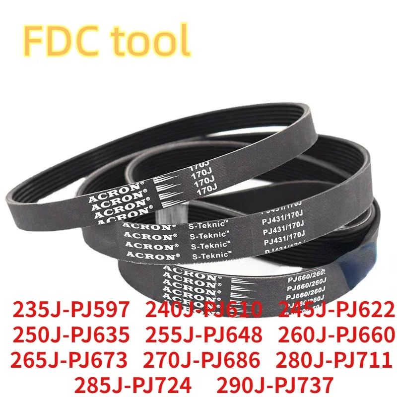 Ceinture nervurée PJ 235J 240J 245J 250J 255J 260J 270J 275J 280J 285J 290J tapis roulant de vélo de sport vélo d'exercice ceinture de rotation