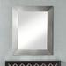 Ailey Silver 39 1/2" x 45 1/2" Rectangular Wall Mirror