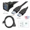 Dual Port USB Buchse Verlängern Cabel USB 3,0 Auto Auto Unterputz Verlängerung Kabel Dashboard Panel Platz USB Kabel Für Auto Motorrad