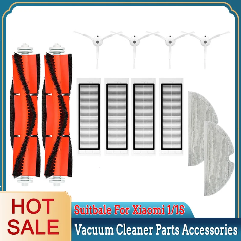 Hepa-Filter für Xiaomi Mijia 1S, Roborock S5 S50 Max, Mi Roboter-Staubsauger, Mopp-Rolle, Seitenbürste, Zubehör, Ersatzteil-Set Image