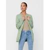 Strickjacke ONLY "ONLLESLY L/S OPEN CARDIGAN KNT NOOS", Damen, Gr. XL (42), grün (basil detail with melange), Strick, Obermaterial: 50% Viskose, 27% Polyamid, 23% Polyester, meliert, modisch, regular fit Po-bedeckend, V-Ausschnitt, Langarm,...