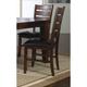 2 Pc Ladder Back Dining Chairs Faux Leather Side Chairs, Brown