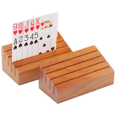 GSE™ Set of 2 Wooden Playing Card Holders, 6