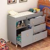 Baby Changing Table Dresser Nursery Dresser Chest White/Grey/Oak