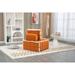 Deep Seat Oversized Chairs Lazy Sofa for Livingroom Chairs Upholstered Accent Chairs Sofa Lounge Armless Chairs, Orange