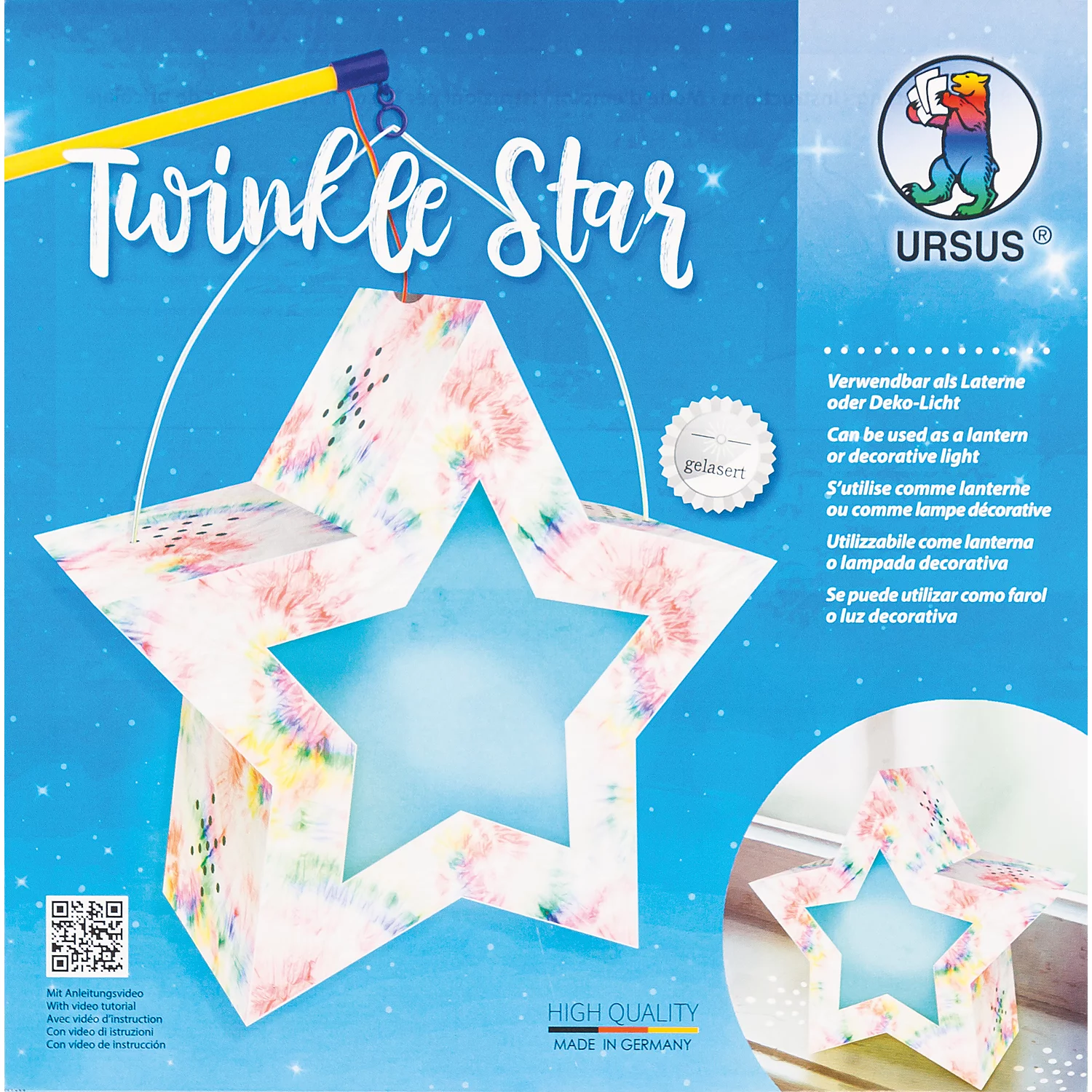 Ursus Kit créatif lampion « arc-en-ciel »