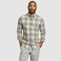 Eddie Bauer Men's Eddie's Favorite Flannel - Plaid - Light Gray - Size M