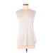 Nike Active Tank Top: Ivory Color Block Activewear - Women's Size Medium