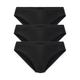 Slip HUGO UNDERWEAR "TRIPLET BRIEF PURE" Gr. S (36), 3 St., schwarz (black) Damen Unterhosen Klassische Slips