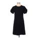 Velvet by Graham & Spencer Casual Dress - Shift Crew Neck Short sleeves: Black Print Dresses - Women's Size X-Small