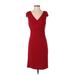 Adrianna Papell Cocktail Dress: Red Dresses - Women's Size 4