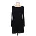 Tart Casual Dress - Sheath Boatneck Long sleeves: Black Print Dresses - Women's Size Medium