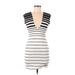 Bec & Bridge Cocktail Dress - Bodycon: Ivory Stripes Dresses - New - Women's Size 6