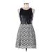 Umgee Casual Dress - A-Line Scoop Neck Sleeveless: Black Color Block Dresses - Women's Size Medium