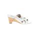 Umberto Raffini Wedges: Slip-on Chunky Heel Casual White Solid Shoes - Women's Size 40 - Open Toe