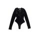 TOBI Bodysuit: Black Print Tops - Women's Size Small