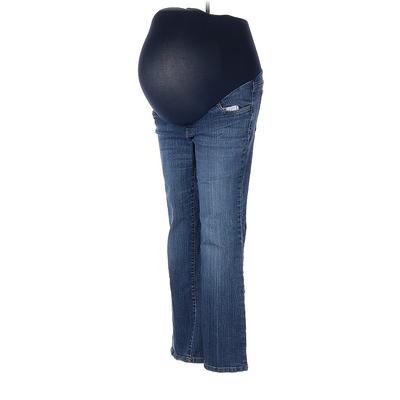 Motherhood Jeans - Mid/Reg Rise Boot Cut Boot Cut: Blue Bottoms - Women's Size P Maternity - Dark Wash