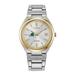 Women's Silver/Gold Tulane Green Wave Eco-Drive Two-Tone Watch