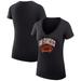 Women's G-III 4Her by Carl Banks Black San Francisco Giants Filigree Team V-Neck Fitted T-Shirt