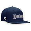 Men's Fanatics Navy New York Yankees Gothic Script Fitted Hat
