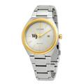 Men's Silver/Gold Wake Forest Demon Deacons Eco-Drive Two-Tone Watch
