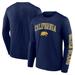 Men's Fanatics Branded Navy Cal Bears Distressed Arch Over Logo Long Sleeve T-Shirt