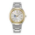 Women's Silver/Gold Bentley Falcons Eco-Drive Two-Tone Watch