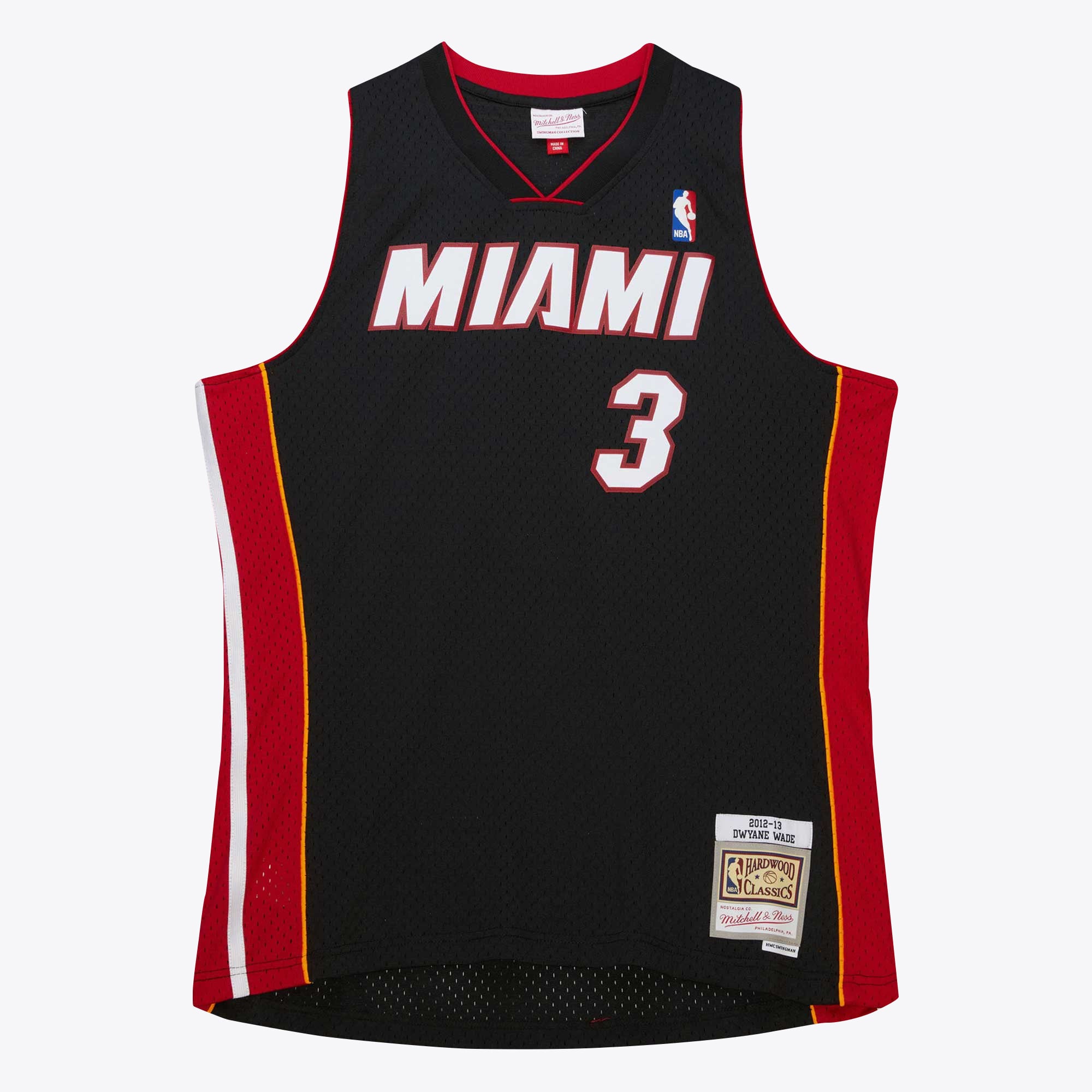Maillot Swingman Extérieur Hardwood Classics Miami Heat 2012 Mitchell & Ness – Noir – Dwyane Wade - Homme Taille: L