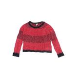 Miss Attitude Pullover Sweater: Red Marled Tops - Kids Girl's Size Small