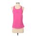 Nike Active Tank Top: Pink Color Block Activewear - Women's Size Small