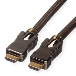 ROLINE 4K HDMI Ultra HD Kabel mit Ethernet, ST/ST, schwarz, 1 m Image
