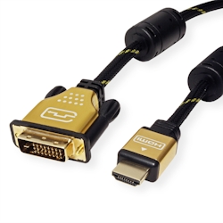ROLINE GOLD Monitorkabel DVI (24+1) - HDMI, ST/ST, 1,5 m Image