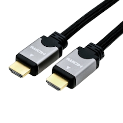 ROLINE HDMI High Speed Kabel mit Ethernet, ST-ST, schwarz / silber, 5 m Image