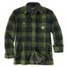 Carhartt Men's Relaxed Fit Flannel Sherpa Lined Shirt Jacket (Size XL) Chive, Cotton