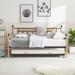 Grondin Twin Size Daybed with Trundle, Solid Wood Legs and Steel Frame Sofa Bed with Steel Slats Support, No Spring Box Needed