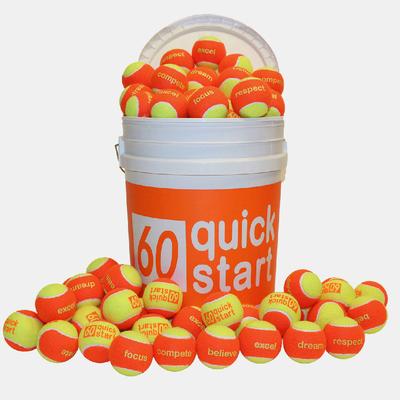 Oncourt Offcourt QuickStart 60 w/Slogans 36 Felt Ball Bucket Tennis Balls
