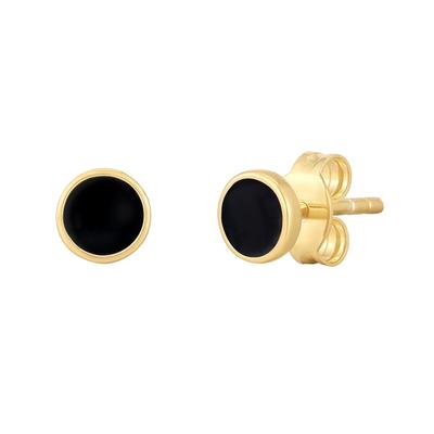 Glanzstücke München Ohrstecker Kreis Sterling Silber in Gelbgold 5,1 mm Damen Image