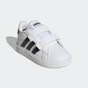 Sneaker ADIDAS SPORTSWEAR "GRAND COURT LIFESTYLE HOOK AND LOOP", Gr. 22, schwarz-weiß (cloud weiß, core schwarz, core schwarz), Synthetik, Textil, sportlich, Schuhe, für Kinder, Design auf den Spuren des adidas Superstar