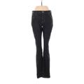 True Slim Jeans Jeans - Super Low Rise Boot Cut Boyfriend: Black Bottoms - Women's Size 6 - Dark Wash