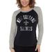 Women's G-III 4Her by Carl Banks Black/Heather Gray New Orleans Saints Waffle Knit Raglan Long Sleeve T-Shirt