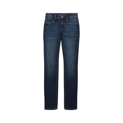 TOM TAILOR Damen Alexa Straight Jeans, blau, Uni, Gr. 28/30