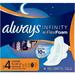 Always Infinity Size 4 Overnight Pads with Wings Unscented 14 Count